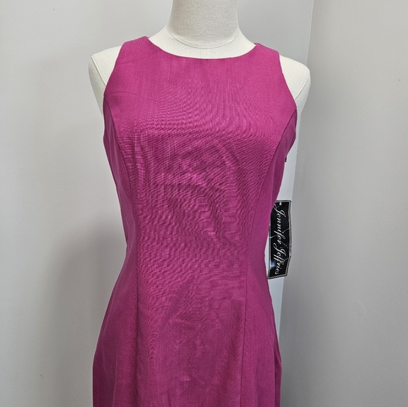 Jennifer Jeffries Vintage Womens Maxi Dress 6 Pink Dead Stock 80s Formal - Picture 2 of 16
